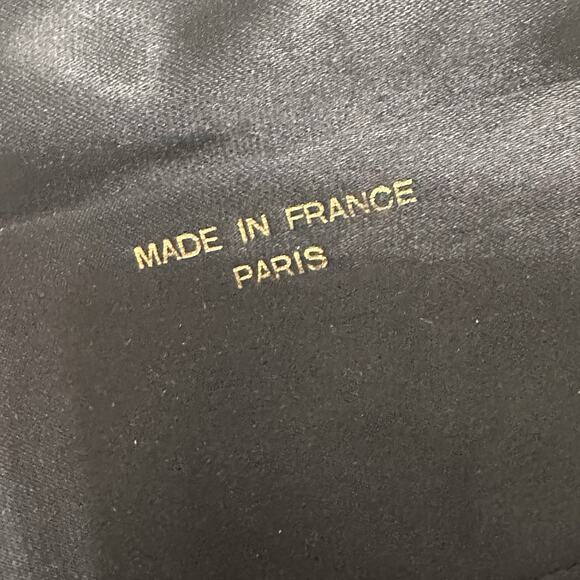 Vintage‎ Purse Evening Bag Made in Paris Black Velvet Dinner Show Cocktail Party - Picture 7 of 8